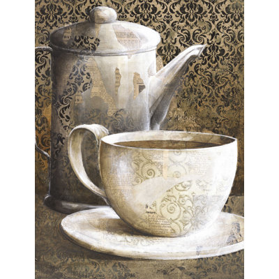 Neut Damask Tea Potcup 2 - Impression sur toile tendue