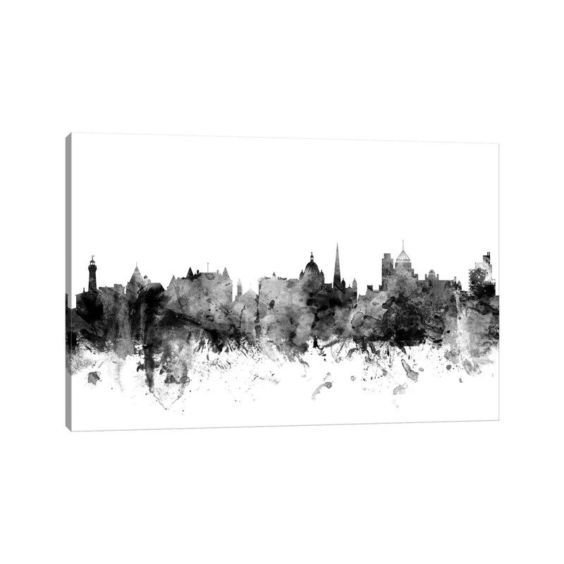 Victoria, Canada In Black And White by Michael Tompsett - Wrapped Canvas Gallery-Wrapped Canvas Giclée