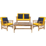 Calhoun Acacia 4 - Person Patio Conversation Sets with Cushions
