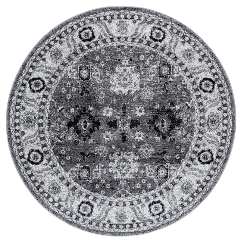 Tapis oriental performance Driffield Vintage Hamadan, Rond 5 pi 3 po