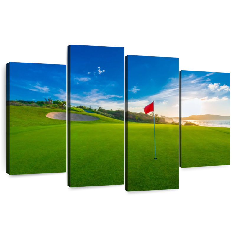 Drapeau rouge du terrain de golf Sireci, H 42 po x l 68 po