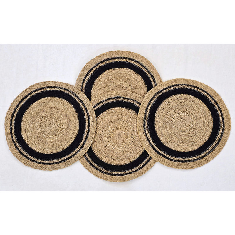 Ensemble de 4 napperons Seagrass, Black