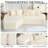 Compression Sectional Couch With Comfy Chaise,Irregular L-Shaped Compression Sofa With Deep Seat-1988352872