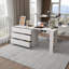 Bureau d'angle en L avec rangement - Conception réversible pour bureau à domicile