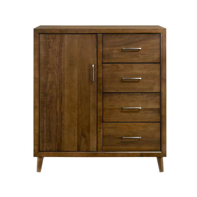 Commode 4 tiroirs George Oliver Lewellyn en noyer