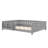 Queen Size Kids Floor Bed With Fence And Built-in Bookshelf,Queen Size Montessori Floor Bed With Slats And Safety Guardrail,Easy Assemble Montessori Beds for Kids,Gray-757108464