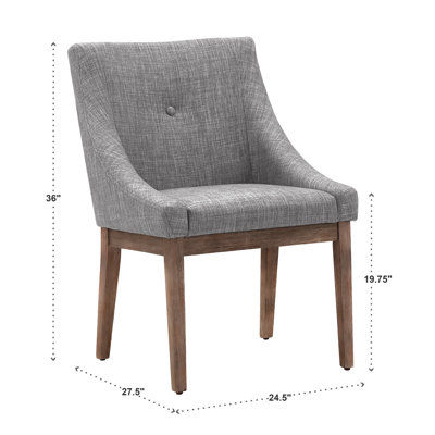 Three Posts™ Irving Place Tufted Linen Upholstered Side Chair & Reviews ...