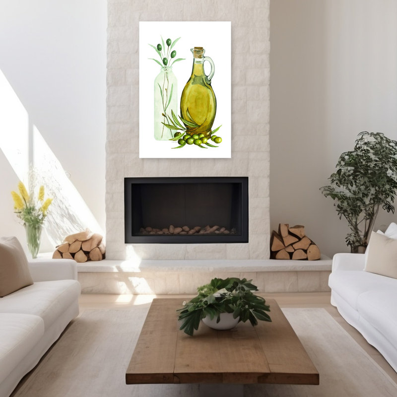Olive Oil Jar II, art contemporain, H 48 po x l 32 po