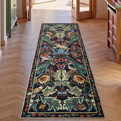 Floral Faux Fur 60cm X 180cm Area Rug