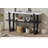 Retro Elegant Console Table with Marble-Effect Top-874244631