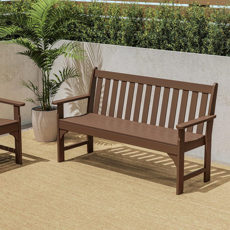 60" Bench, Mahogany,24"D X 60.5"W X 35.25"H,Brown