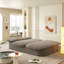 Canapé moderne pliable 2-en-1 avec couverture fonctionnelle et coussins moelleux, velours côtelé moelleux confortable pour la vie et la chambre à coucher-1064929185