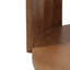 Table d'appoint moderne à plateau rond en marbre avec rangement en bois à deux niveaux pour le salon - table de bout étroite pour la décoration intérieure - 23 po, blanc et brun