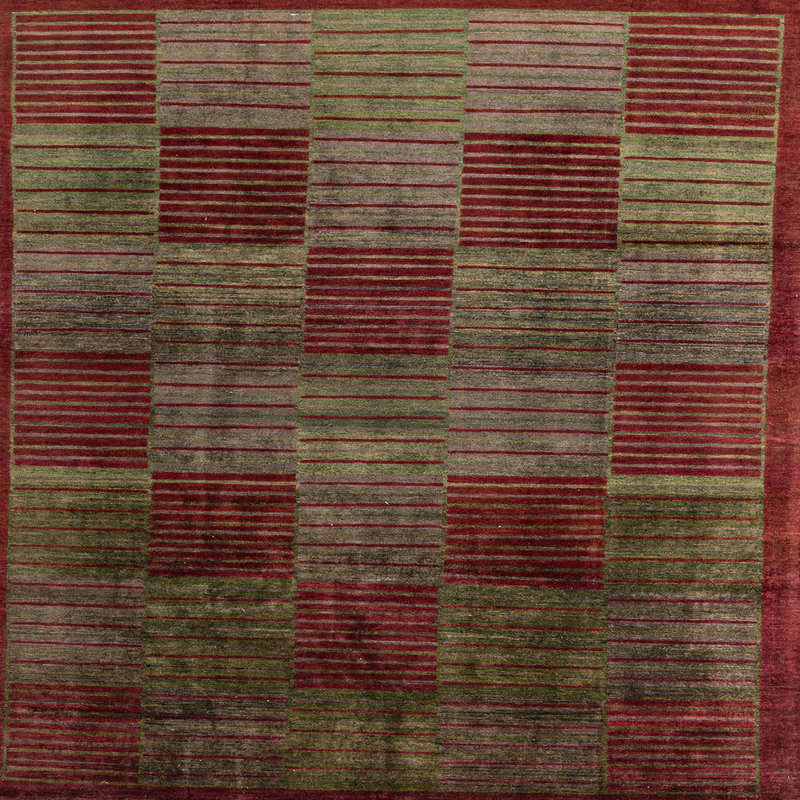 Tapis abstrait moderne 4128, Carré 7 pi