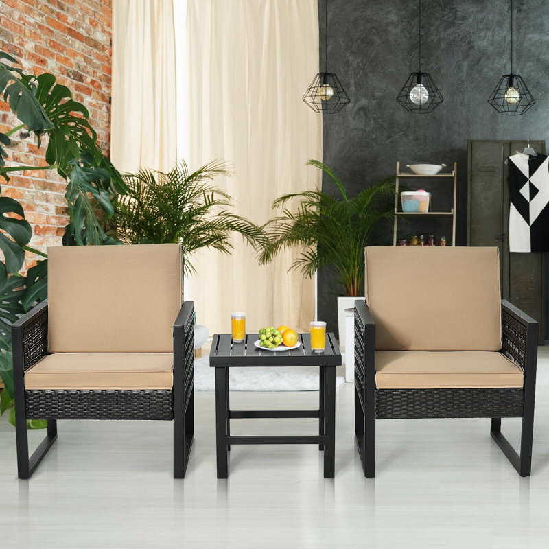 Bridin 2 - Person Patio Conversation Set with Cushions