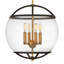 Luminaire suspendu sphérique unique à 4 lumières Calvin-749873598