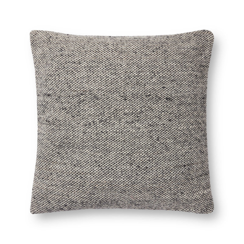 Amber Lewis x Loloi Claudette Charcoal / Grey Pillow, Pillow Cover Only - No Insert