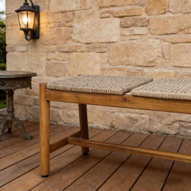 Banc de patio 3 places, Beige