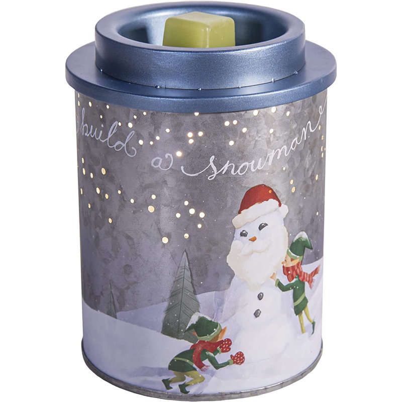Winter Wonderland Metal Wax Melt Warmer with 25W Bulb