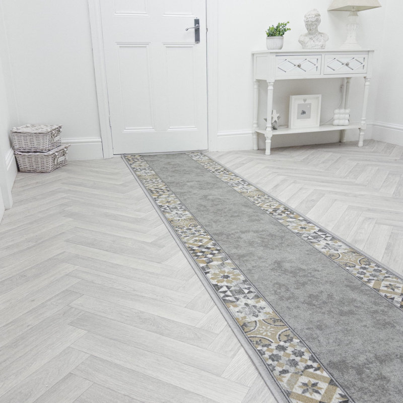 Runner Vintage Look Looped / Hooked Area Rug, Runner 66 x 210 cm