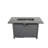 42" Smoked Glass Metal Rectangle Fire Pit-1153036477