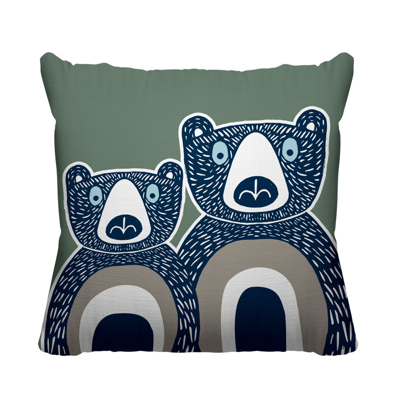 Coussin Berny, 15 po x 15 po, Émeraude, Carré