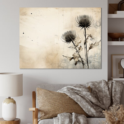 Minimalisme chardon sur toile
