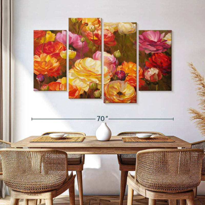 Jardin Harnek Ranunculus, H 42 po x l 68 po