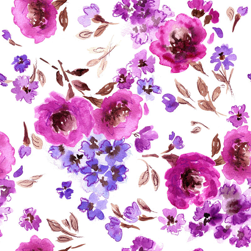 Floral Tile, Vinyl, 18.75" W x 25" L