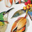 Set Of 2 Humming Birds Paper Collage Wall Art