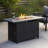 Rectangle Aluminum Fire Pit Table with Hidden Fuel Tank