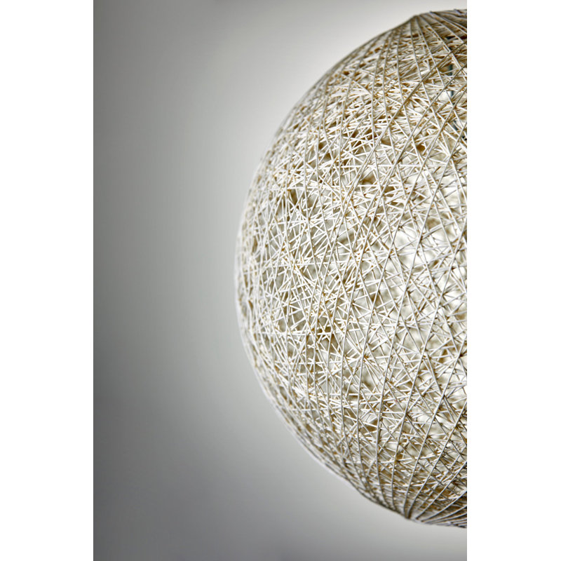 Luminaire suspendu en forme de globe à 1 lumière Aline, H 13,5 po x l 15 po x P 15 po