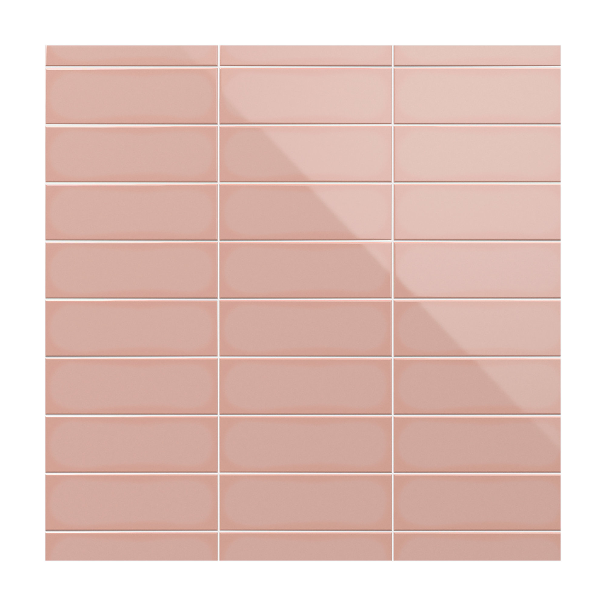Remington 3.93 in. x 11.81 in. Polished Porcelain Subway Wall Tile (13.55 Sq. Ft. / Case), Pink