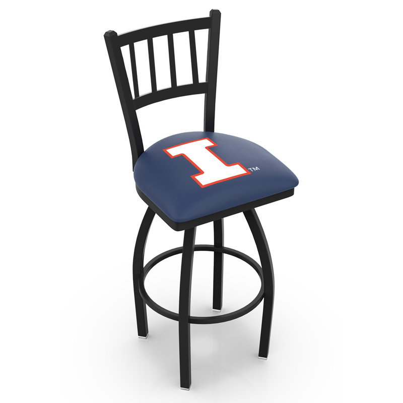 NCAA Swivel 25" Counter Stool, 30" Height, Illinois