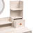 Vanity Table With Led Mirror And Spacious Storage - Fashionable, Construction  L31.5"-43.2"X W15.8" X H48.1"