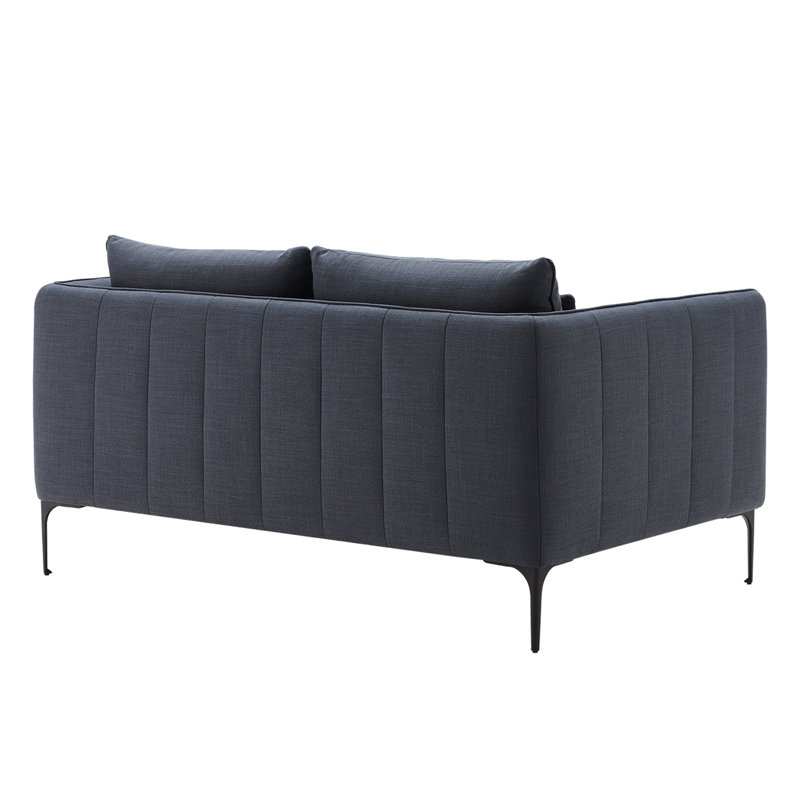 Rae Upholstered 60'' Loveseat, Effie Indigo Performance Linen