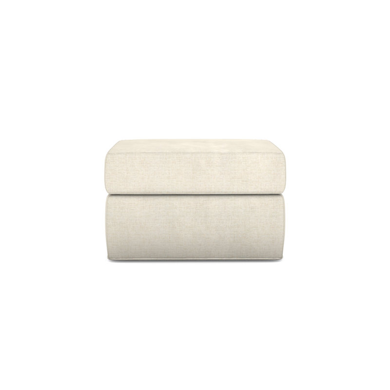 Fisher Base to Floor Ottoman, Tuck Linen