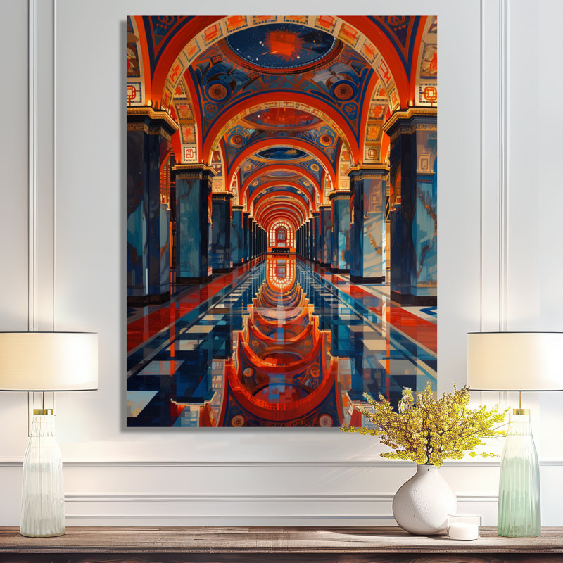 Musulmane, Temple II, art mural, Toile tendue, H 24 po x l 32 po x P 1 po