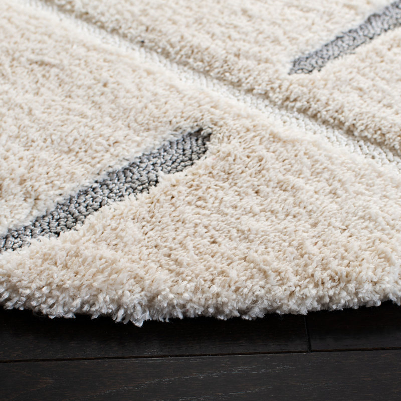 Napfle Olympia Shag Performance Geometric Rug, Rectangle 4' x 6'