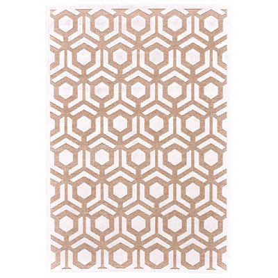 Ewald Viscose Geometric Indoor Rug
