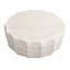 Table basse imperméable 35,43 po pour l'extérieur et l'intérieur, conception durable en ciment MgO, convient aux terrasses, jardins, arrière-cours et salons, blanc cassé