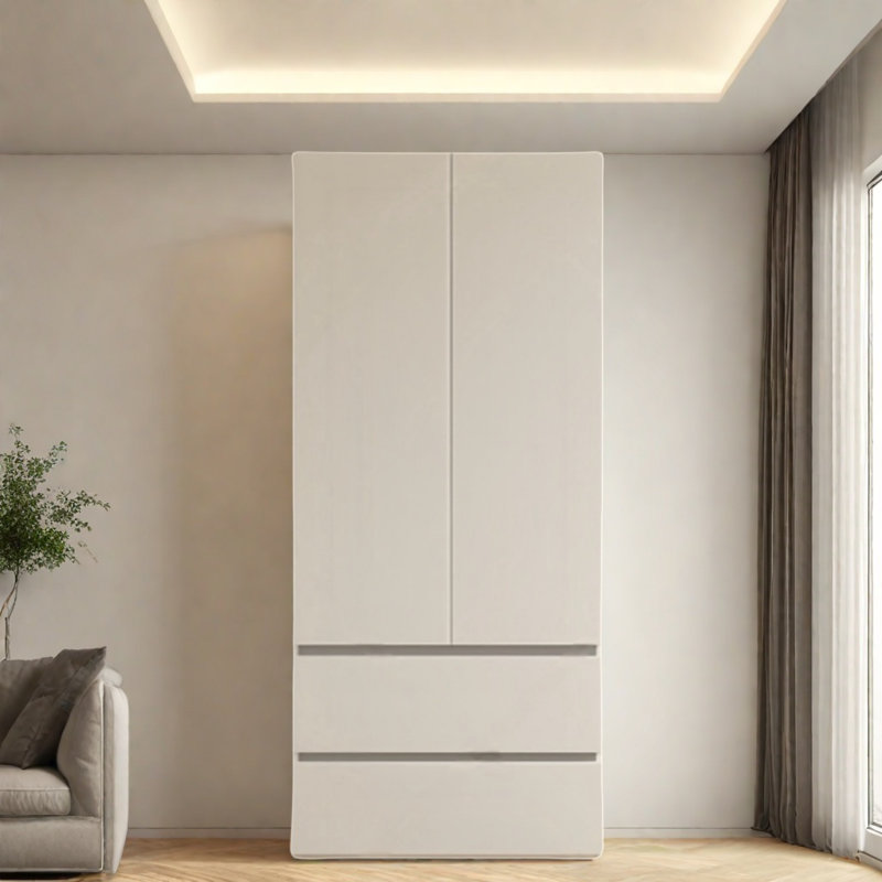 Garde-robe blanche simple et moderne