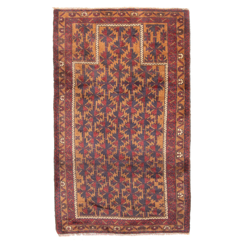 Tapis bleu marine Teimani 3 pi 1 po x 5 pi 1 po