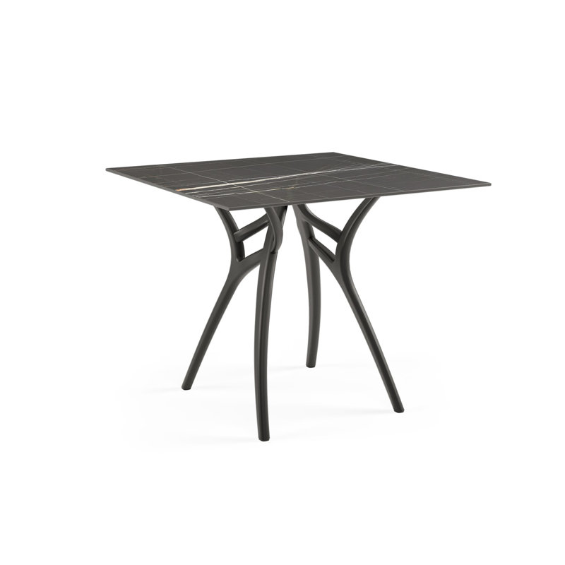 Tilia Ivy-L 90cm Square Table , Black Marble
