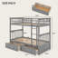 Lit superposé convertible avec tiroirs, structure en bois massif avec barrière de sécurité et rangement sous le lit-1232669730-1232669757