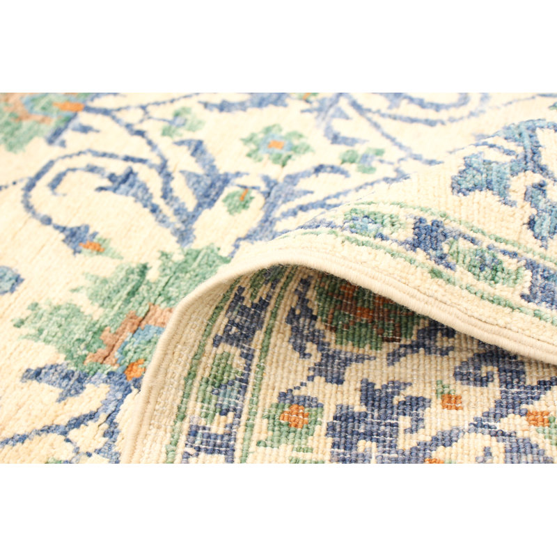 Tapis crème en laine noué à la main Vonore