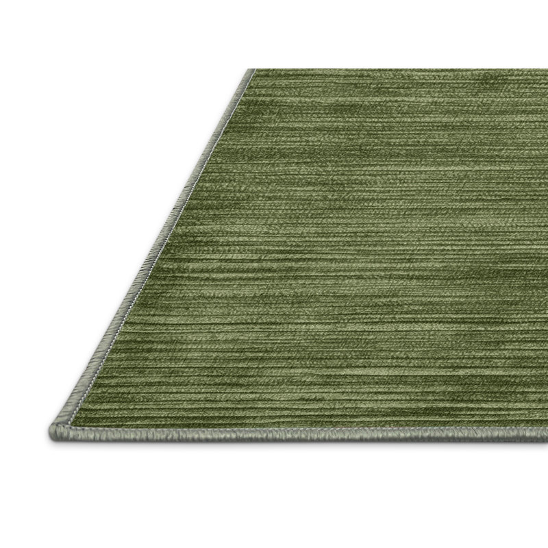 Tapis vert uni lavable à la machine, Rectangulaire 3 pi x 5 pi