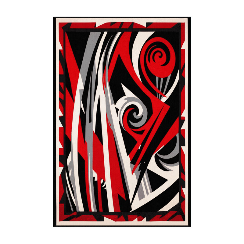 Cerise Rapture Rug, Rectangle 3' x 5'