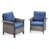 Blue Cushion/Gray Frame