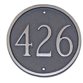Estate 1-Line Wall Address Plaque, Black/Gold